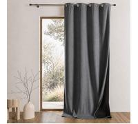 Rideau thermique phonique et semi occultant KONFOR Gris anthracite 250x260 cm