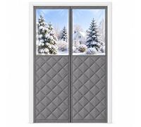 Rideau Thermique Porte D'Entrée, Magnétique, Isolant Anti-Froid, Hiver | Rideau de Porte Thermique, Garde la Chaleur, Fermeture Automatique, Coupe-Vent, Sans Perçage(Gray,250 cm x 250 cm)