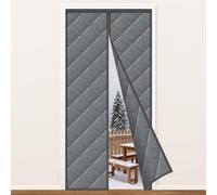 Rideau thermique pour porte, 120x220 cm, rideau anti-moustiques d'hiver avec aimant, protection contre le froid et la chaleur