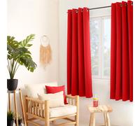 Generique - Rideau Thermos isolant et thermique uni Rouge 140x180 cm