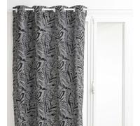 Rideau tissage jacquard Folha 140 x 260 cm - Noir et Blanc