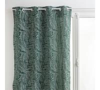 Rideau tissage jacquard Folha - 140 x 260 - Vert Cèdre