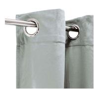 Rideau toucher velours gris clair 140x250