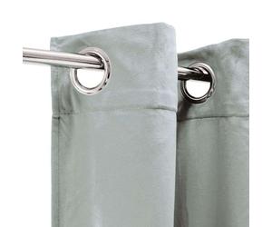Rideau toucher velours gris clair 140x250