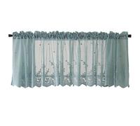 Rideau Transparent En Dentelle Broddée Solide, Draperies De Fenêtre Florales, En Voile De Tulle, Organza Moderne, En Polyester, Pour Balcon Et Chambre À Coucher