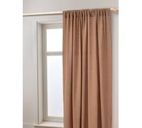 Rideau tube tamisant en gaze de coton moka 140x260
