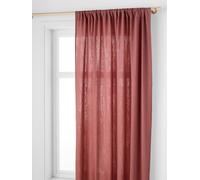Rideau tube tamisant en gaze de coton rose 140x180