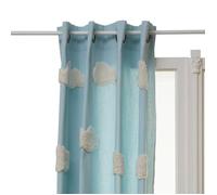 Rideau Tufy 260x140cm Bleu Clair Imprimé Nuages - Atmosphera Créateur d'intérieur