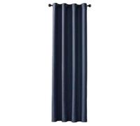 Rideau Une Piece Occultants Thermique à Oeillet Solide Décoration de Fenêtre Pour Chambre 100 x 200 cm Bleu Foncé