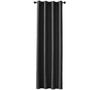 Rideau Une Piece Occultants Thermique à Oeillet Solide Décoration de Fenêtre Pour Chambre 100 x 200 cm Noir