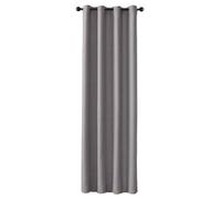 Rideau Une Piece Occultants Thermique à Oeillet Solide Décoration de Fenêtre Pour Chambre 100 x 200 cm Gris