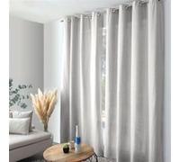 Rideau Uni "Cambria" 140x240cm Blanc Gris Gris