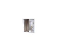 - Rideau uni effet bachette - 135 x 240 cm - Marron