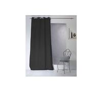 - Rideau uni effet bachette - 135 x 240 cm - Noir