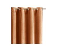 Rideau uni Elise en velours coton 100% - Rouille - 140 x 280 cm