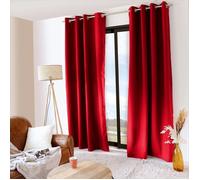 Rideau uni isolant et thermique Rouge 140x240 cm