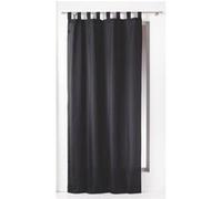Douceur d'Intérieur Rideau A Passants 140 x 260 CM Polyester UNI Essentiel Noir