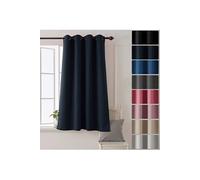 Rideau Uni Rideau Occultant Isolant Thermique Rideau Occultant à Oeillet Rideau pour Livingroom 132x160cm Bleu Marine