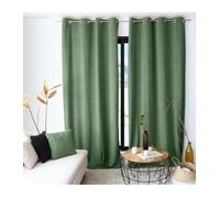 Rideau velours câlin 100% Polyester - Taille: 140x260cm - Coloris: Argile