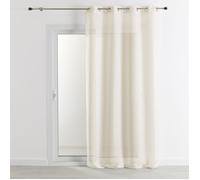 Rideau voilage 100% lin fluide Ecru 140x260 cm