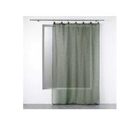 Douceur d'Intérieur, Voilage avec Anneaux (140 x 240 cm) Linka Kaki, Voile Tissé