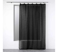 Rideau Voilage à Anneaux Linka 140x240cm Noir