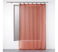 Douceur d'Intérieur, Voilage avec Anneaux (140 x 240 cm) Linka Terracotta, Voile Tissé