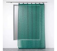 Rideau Voilage à Anneaux Linka 140x280cm Émeraude