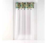 Rideau Voilage à Œillets Bohoflora 140x240cm Jaune