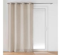 Douceur d'Intérieur – Voilage à œillets Cloris – Effet lin tissé – 140 x 280 cm – Taupe