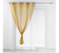 Douceur d'Intérieur Voilage à œillets Duetto 140 x 240 cm Voile double sablé Miel/Blanc