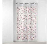 Douceur d'Intérieur Voilage à œillets Hoops Voile sablé brodé 140 x 240 cm Rouge