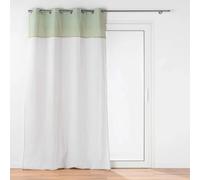 Douceur d'Intérieur Voilage à œillets Janara 140x240 cm Voile sablé top polycoton jute Sauge