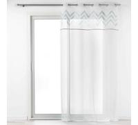 Rideau Voilage à Œillets Levi 140x240cm Argent