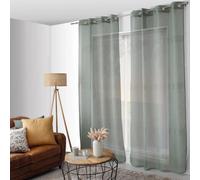 Rideau Voilage à Œillets Mia 140x240cm Vert Gris
