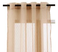 Rideau Voilage à Œillets Mila 140x240cm Beige Lin