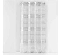 Douceur d'Intérieur, Voilage à Oeillets 140 x 240 cm Voile Jacquard, Pasadena