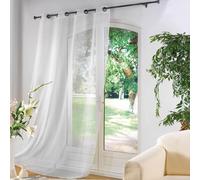 Rideau Voilage à Oeillets Luminea 140x240cm Blanc
