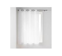Douceur d'Intérieur Panneau à œillets Haltona 140 x 180 cm effet lin tissé Blanc