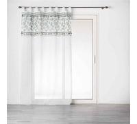 Douceur d'Intérieur – Rideau voilage à passants Milagreen – Voile sablé 140x240 cm Blanc