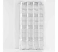 Douceur d'Intérieur, Voilage à Oeillets 140 x 240 cm Voile Jacquard, Pasadena