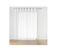Douceur d'Intérieur Grand Voilage Haltona à œillets Effet lin tissé 300x240 cm Blanc