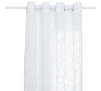 Rideau Voilage Motif Abstrait Lazi 140x240cm Blanc