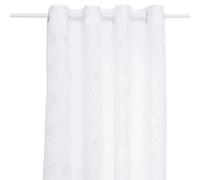Créateur d'intérieur - Rideau Voilage Motifs Végétaux "Lazi" 140x240cm Blanc
