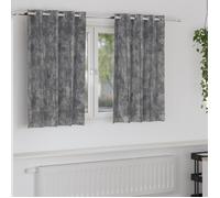vidaXL Rideaux Panneaux en velours 2 pcs Gris 140x140 cm Œillets occultants