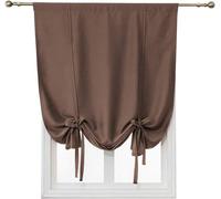 Rideaux à nouer thermiques pour cuisine, petits rideaux de fenêtre de cuisine, stores occultants pour pièce, kit occultant