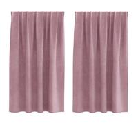 Rideaux à poche pour tringle - vidaXL - Rose foncé - Filtrant la lumière - Obscurcissant - Polyester haute qualité