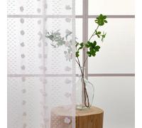 Rideaux bohèmes blancs transparents - pour le salon et la chambre de petite fille - lot de 2