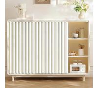 Rideaux d'armoire pliants sur Mesure avec Rails Autocollants, sans perçage, adaptés aux Meubles de Cuisine et aux dressings.-White- W140cmxH60cm