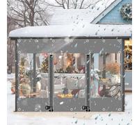 Rideaux de Bâche D'extérieur avec Fermeture Porte Éclair Panneaux Latéraux de Bâche Imperméable en PVC Transparent de 0,3mm avec Œillets Pergola Porche,Wxh,2.5×2.1m(8.2x6.9ft)